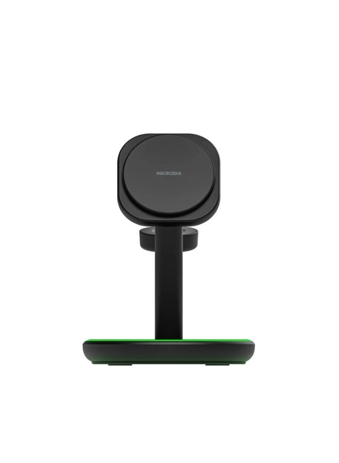 MICRODIA 【Microdia】SNAPStation™ PLUS 23W 4-in-1 Magnetic Wireless Charger, Magsafe Charging Station for iPhone, Wireless Charger Stand for iPhone Series, AirPods & iWatch - Black - Image 4